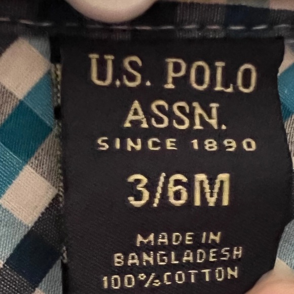 U.S. Polo Assn. Short-Sleeve Button-Down| Infant Boys Sz 3-6 Months - Picture 4 of 5